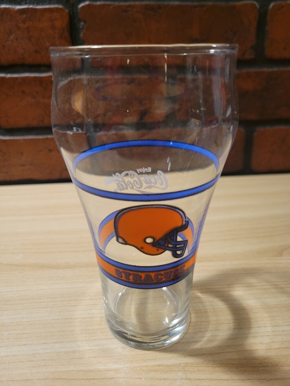 Vintage Coca-Cola Syracuse Orange Football Drinking Glass